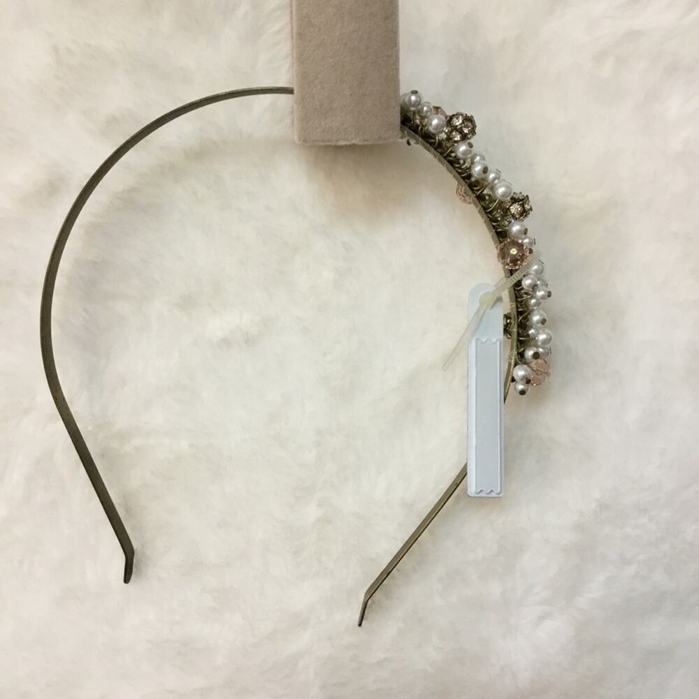 Pink & White Beaded Headband - Picture 7 of 8